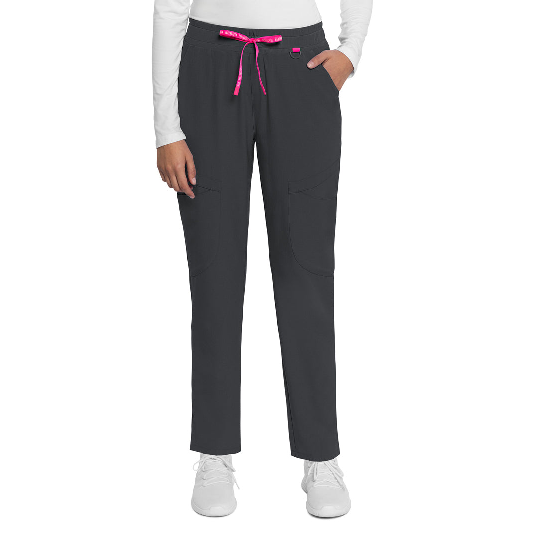 House of Uniforms The Mid Rise Drawstring Tapered Leg Scrub Pant | Ladies Med Couture Pewter