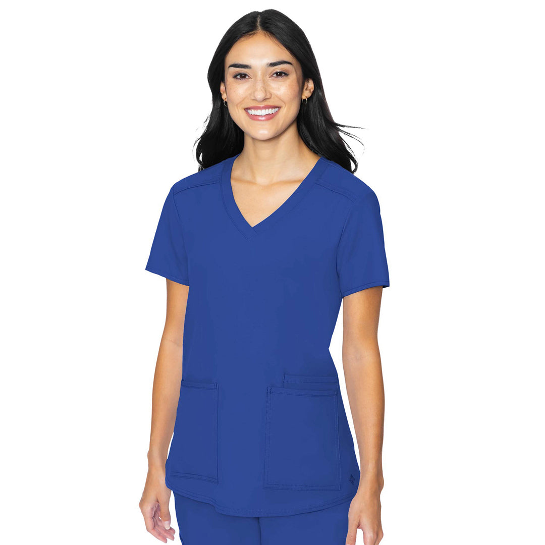 House of Uniforms The 3 Pocket V Neck Top | Ladies Med Couture Royal