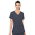 House of Uniforms The Side Pocket V Neck Top | Ladies Med Couture Pewter