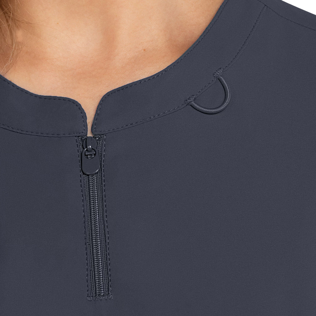 House of Uniforms The Zip Front Henley Top | Ladies Med Couture