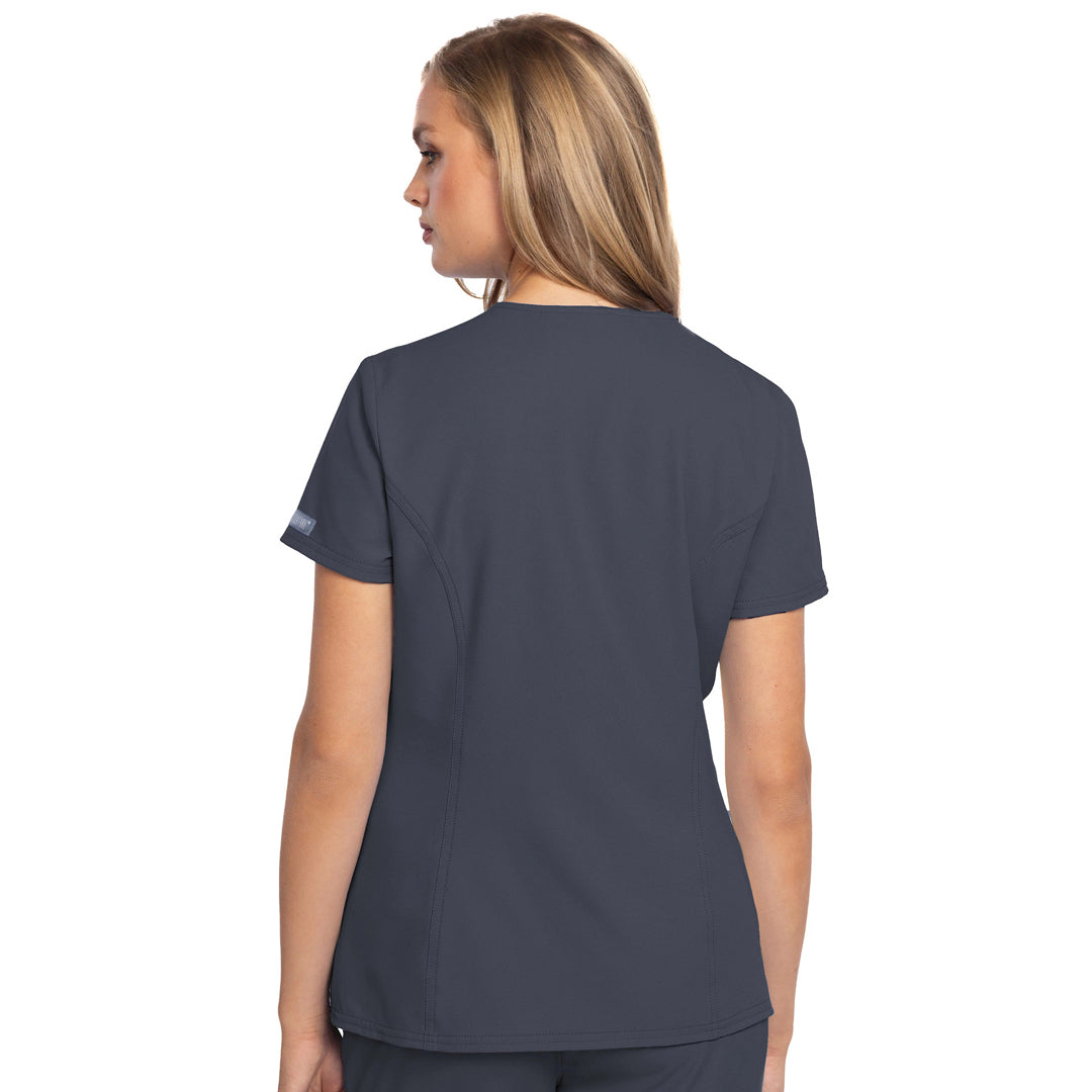 House of Uniforms The Zip Front Henley Top | Ladies Med Couture