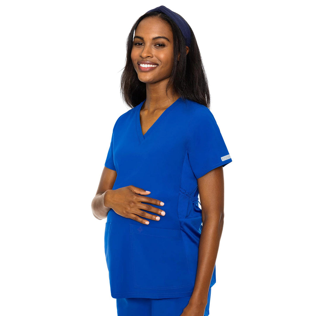 House of Uniforms The V Neck Maternity Scrub Top Med Couture Royal