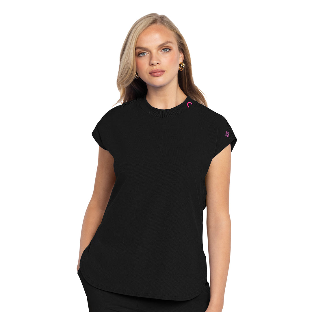 House of Uniforms The Round Neck Tuckable Top | Ladies Med Couture Black