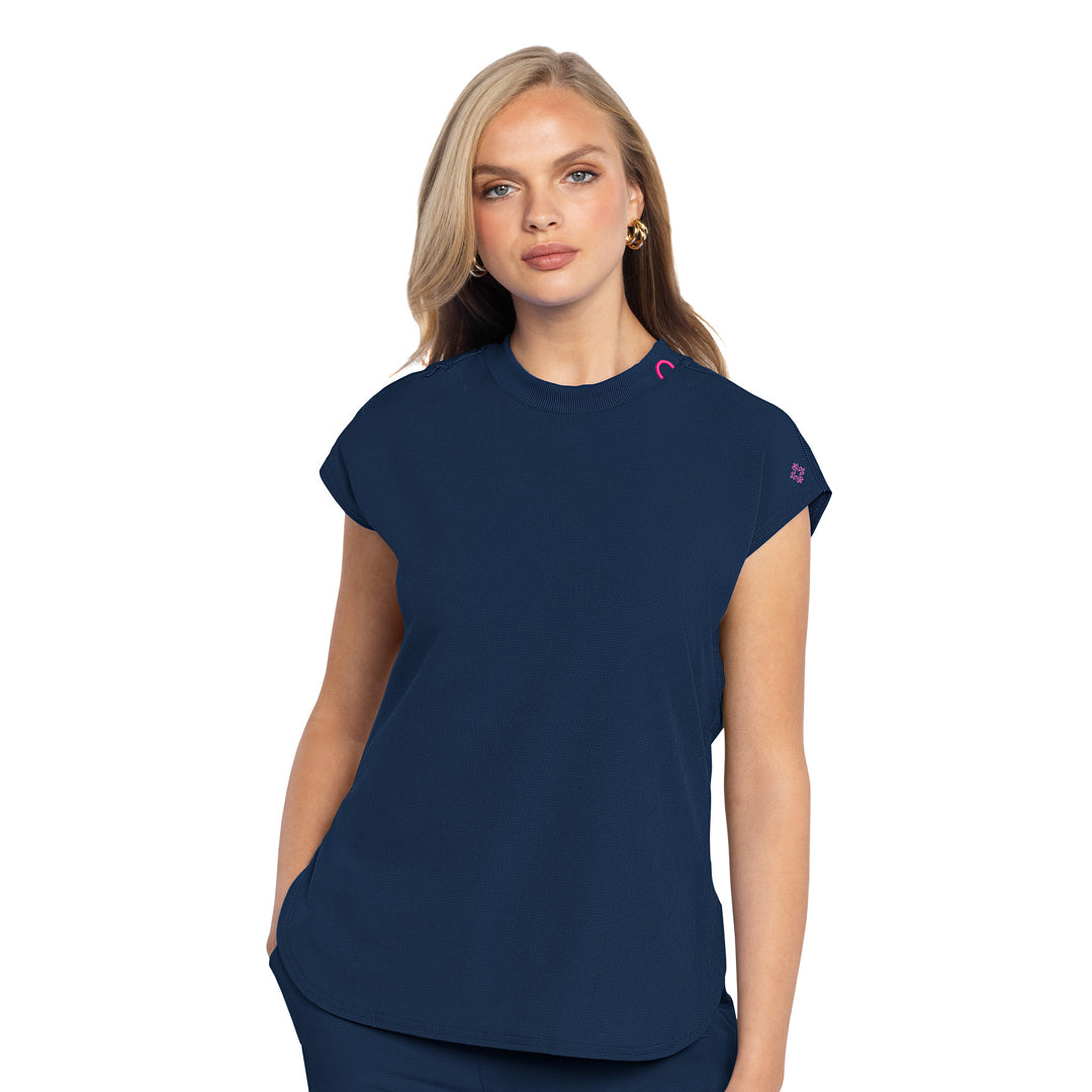 House of Uniforms The Round Neck Tuckable Top | Ladies Med Couture Navy