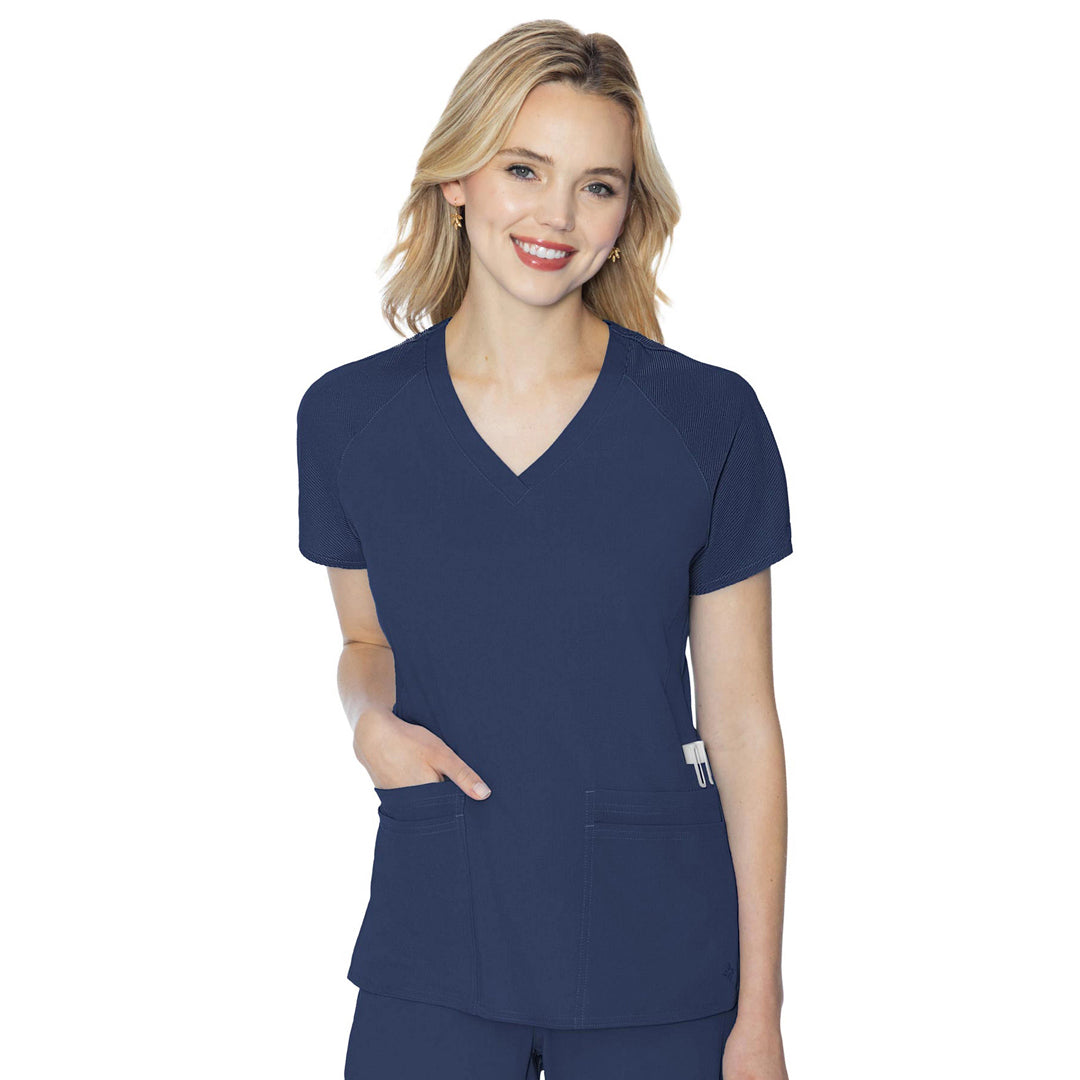 House of Uniforms The Raglan Sleeve Scrub Top | Ladies Med Couture Navy