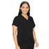 House of Uniforms The V Neck Shirt Tail Top | Ladies Med Couture Black