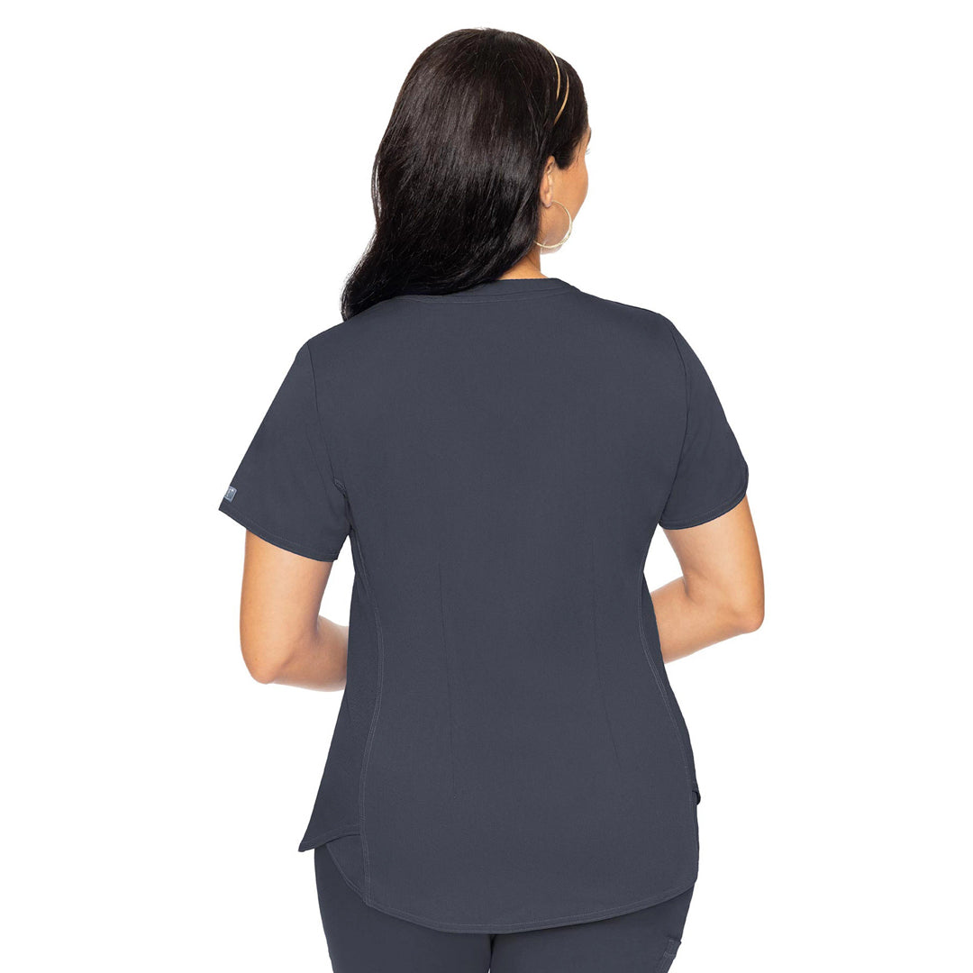 House of Uniforms The V Neck Shirt Tail Top | Ladies Med Couture