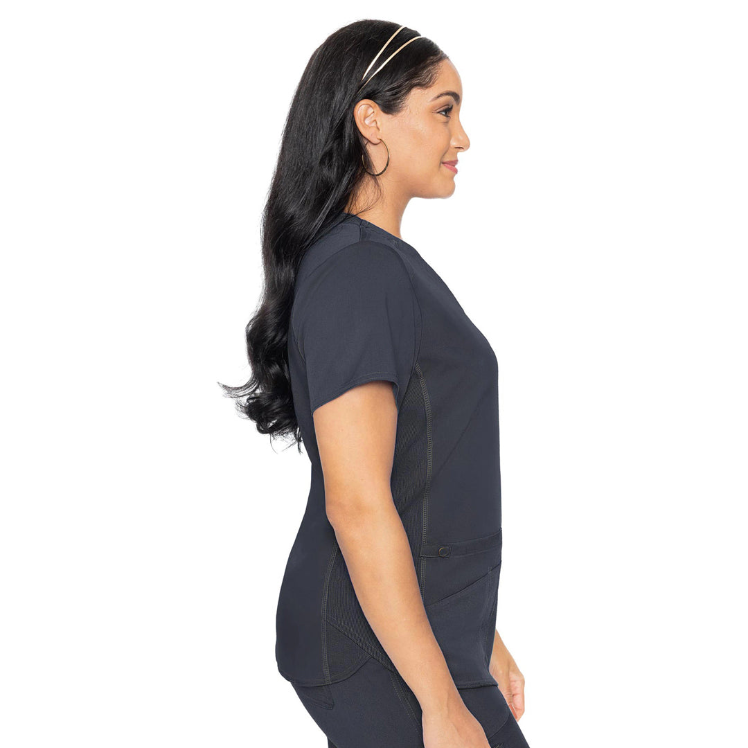 House of Uniforms The V Neck Shirt Tail Top | Ladies Med Couture