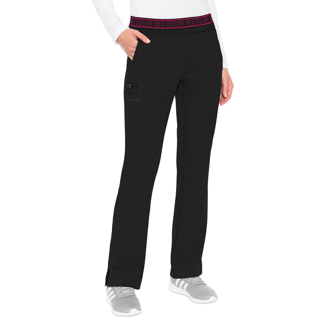 House of Uniforms The Yoga Straight Leg Cargo Pant | Ladies Med Couture Black