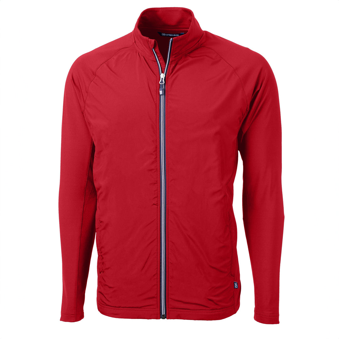 House of Uniforms The Adapt Full Zip Top | Mens Cutter and Buck Red