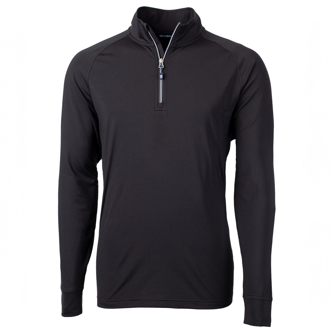 House of Uniforms The Adapt Half Zip Top | Mens Cutter and Buck Black