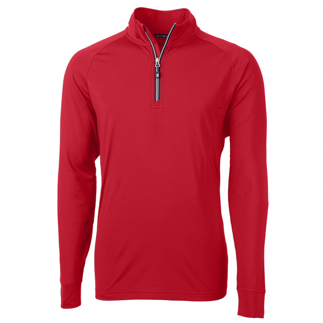 House of Uniforms The Adapt Half Zip Top | Mens Cutter and Buck Red