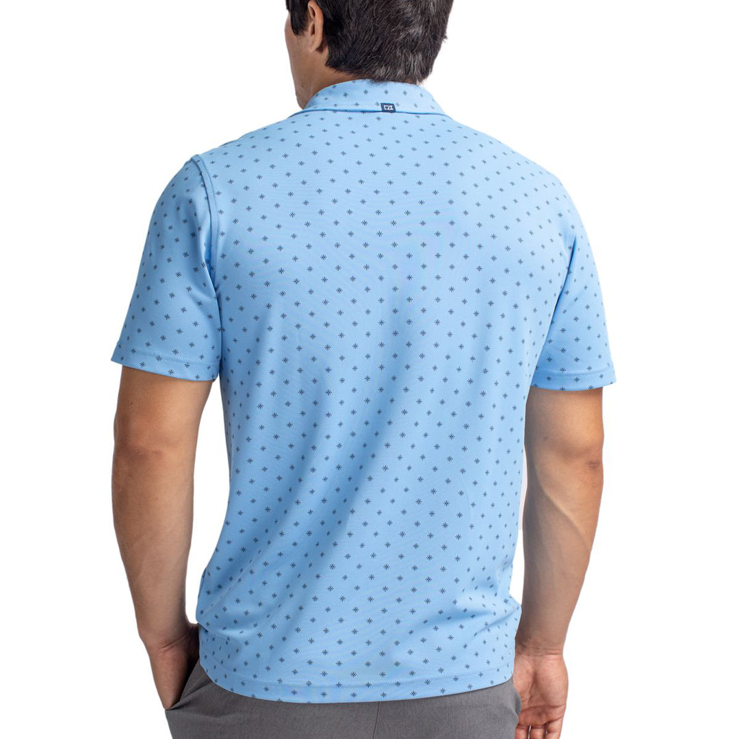 House of Uniforms The Virtue Tile Print Polo | Mens Cutter and Buck 