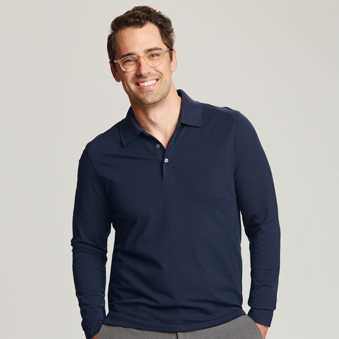 House of Uniforms The Advantage Polo | Long Sleeve | Mens Cutter and Buck 