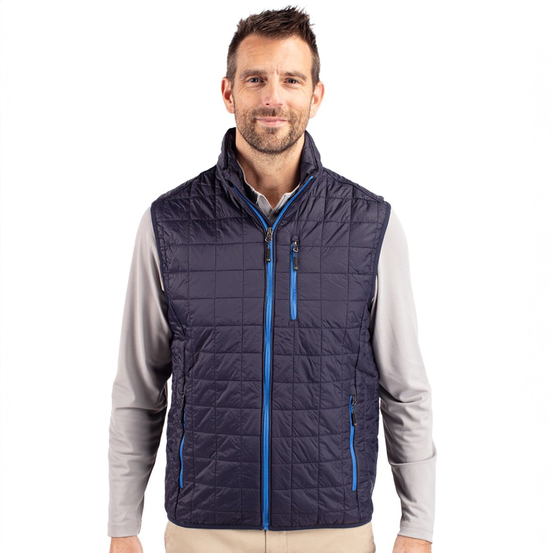 House of Uniforms The Rainier Vest | Mens Cutter and Buck Navy