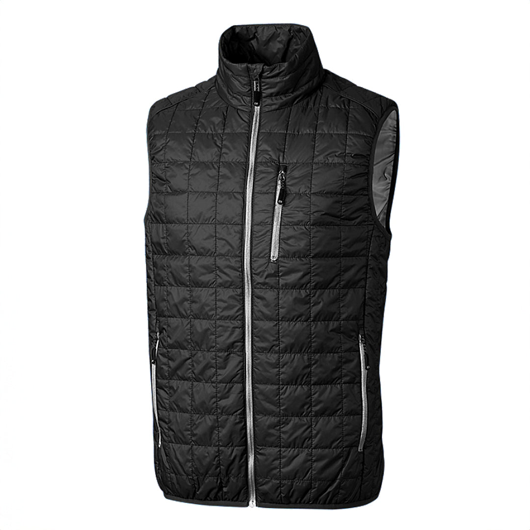 House of Uniforms The Rainier Vest | Mens Cutter and Buck Black