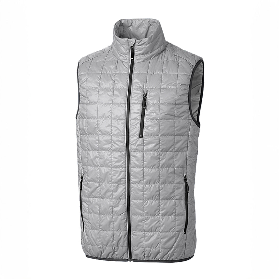 House of Uniforms The Rainier Vest | Mens Cutter and Buck Silver