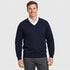 MTF The Wool V Neck Jumper | Mens Navy Outerwear