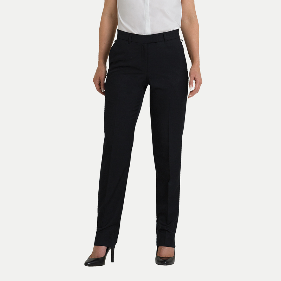 House of Uniforms The Miranda Elastic Back Pant | Ladies | Sorbtek Corporate Comfort Black
