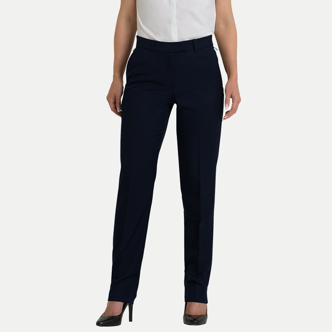 House of Uniforms The Miranda Elastic Back Pant | Ladies | Sorbtek Corporate Comfort Navy