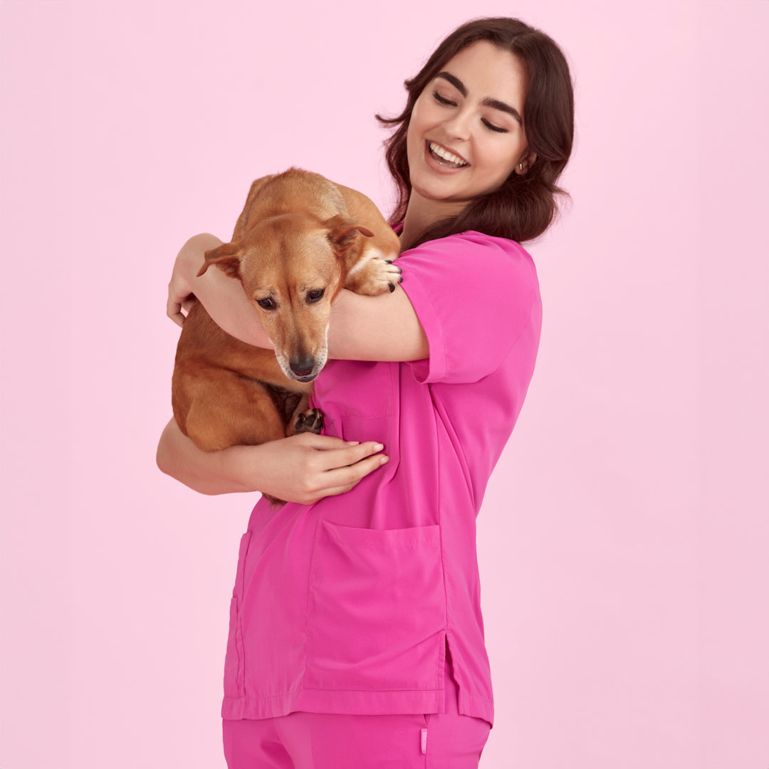 House of Uniforms The Pink Scrub Top | Unisex Biz Care 