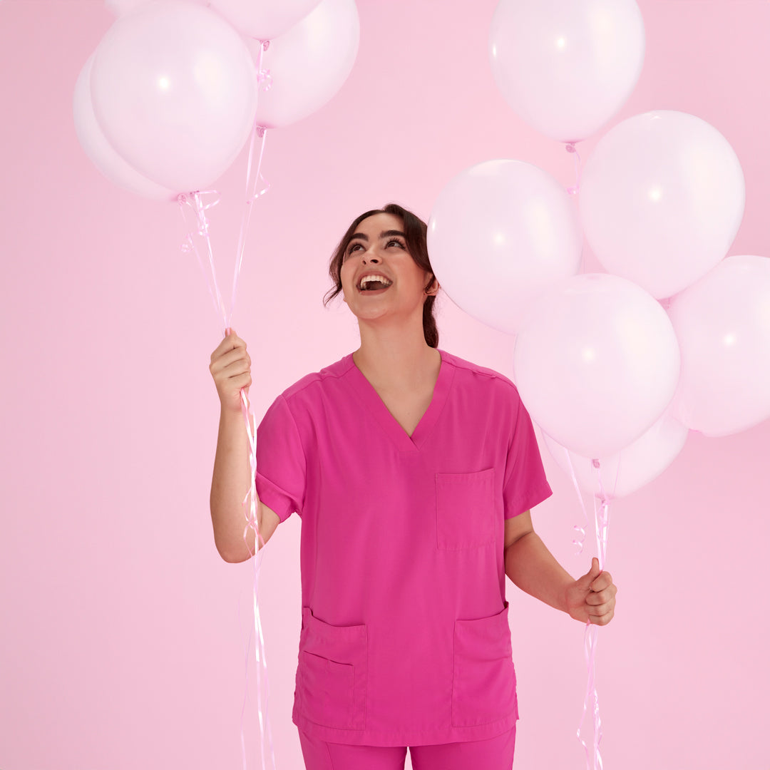 House of Uniforms The Pink Scrub Top | Unisex Biz Care 