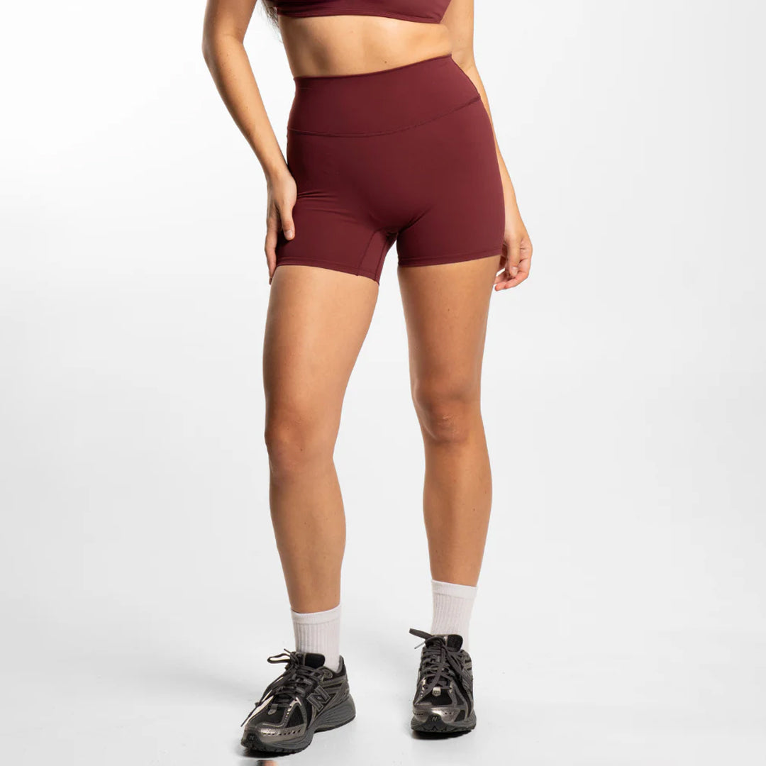 House of Uniforms Not Your Basic Shorts 4 Inch | Ladies Active Basics Bordeaux