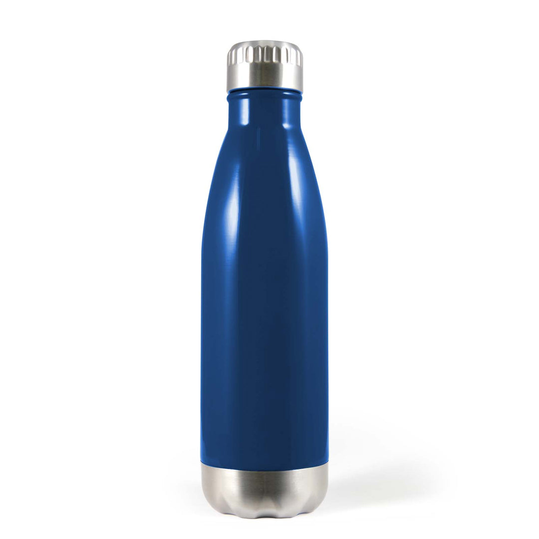 House of Uniforms The Stainless Steel Soda Drink Bottle | 700ml Logo Line Navy