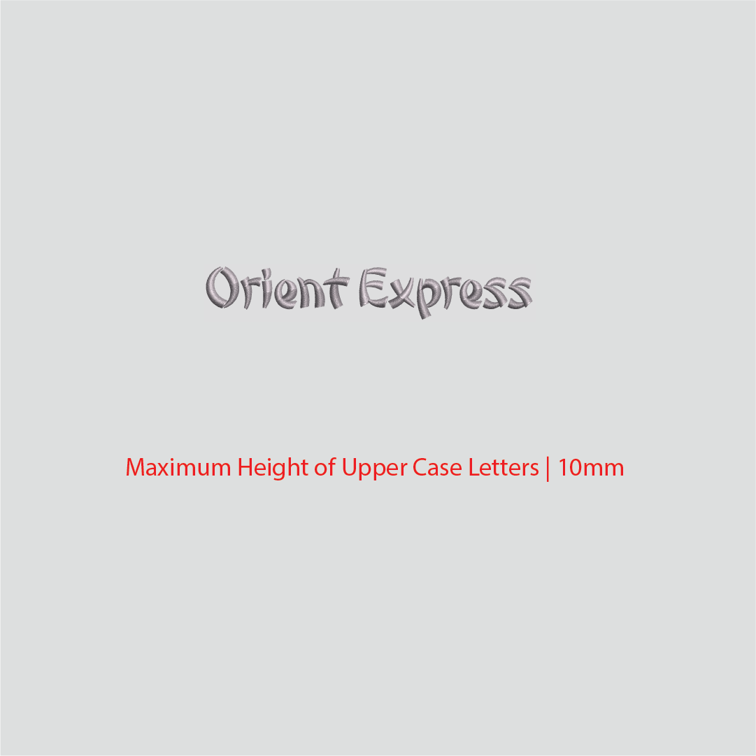 House of Uniforms Embroidery | Personal Names | Small House of Uniforms Orient Express