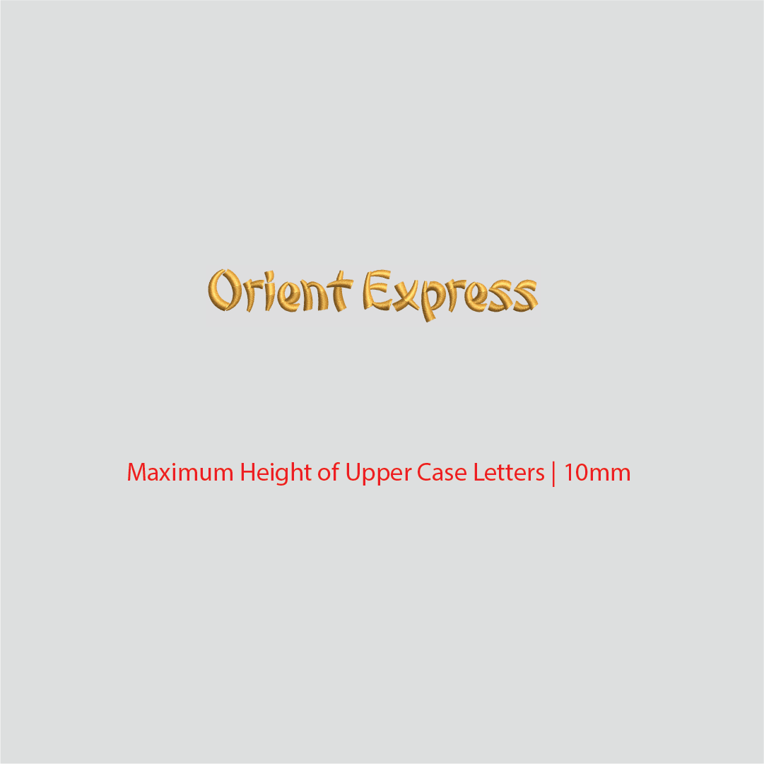 House of Uniforms Embroidery | Personal Names | Small House of Uniforms Orient Express