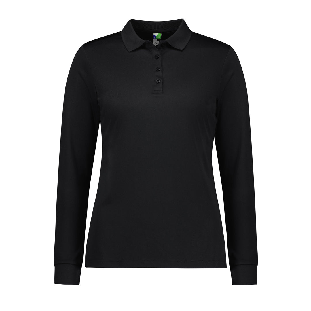 House of Uniforms The Action Polo | Ladies | Long Sleeve Biz Collection Black
