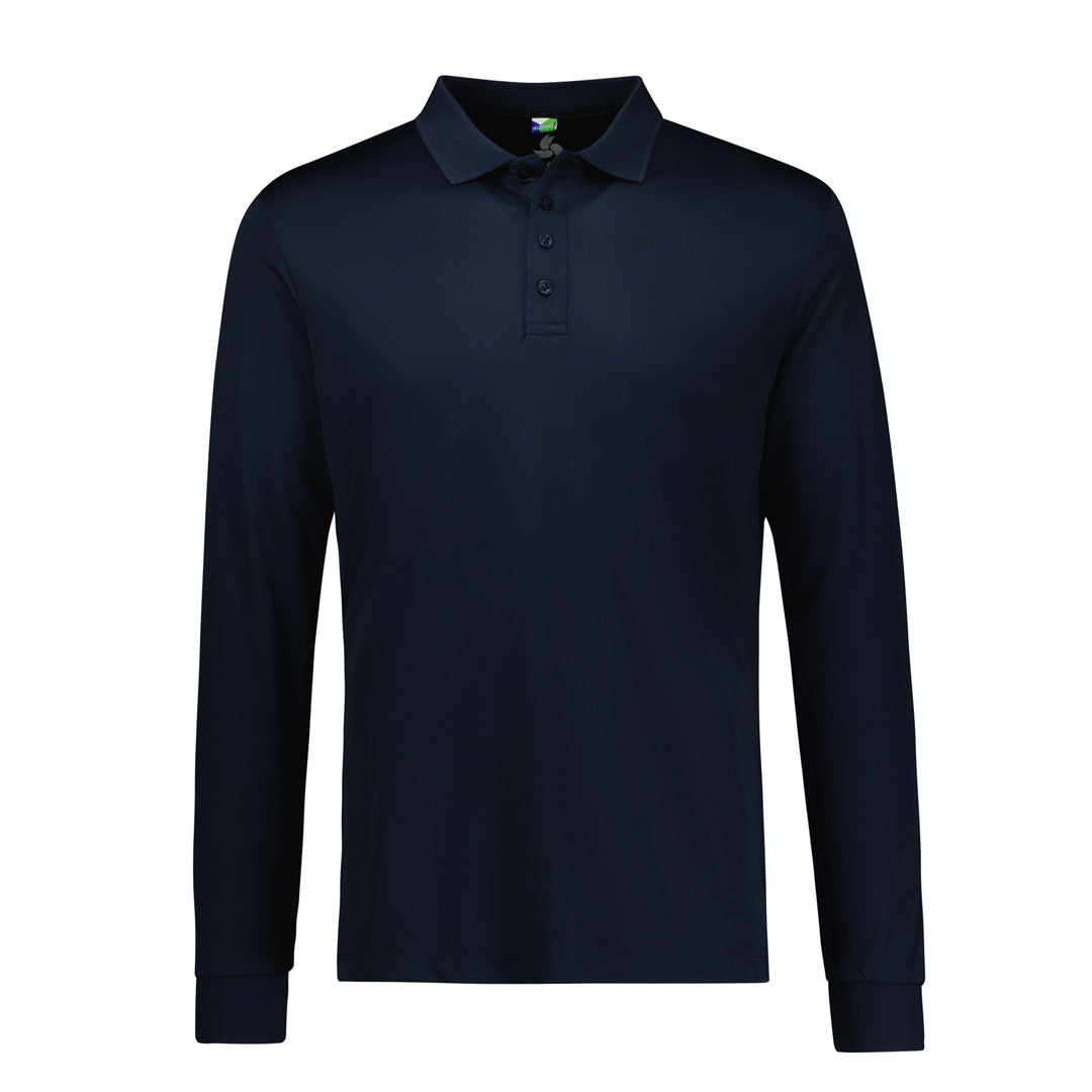 House of Uniforms The Action Polo | Mens | Long Sleeve Biz Collection Navy