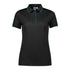 Biz Collection The Focus Polo | Short Sleeve | Ladies Black/Cyan Shirts & Tops