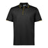 House of Uniforms The Focus Polo | Short Sleeve | Mens Biz Collection Black/Gold