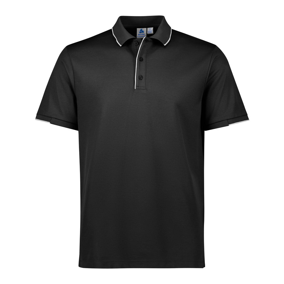House of Uniforms The Focus Polo | Short Sleeve | Mens Biz Collection Black/White