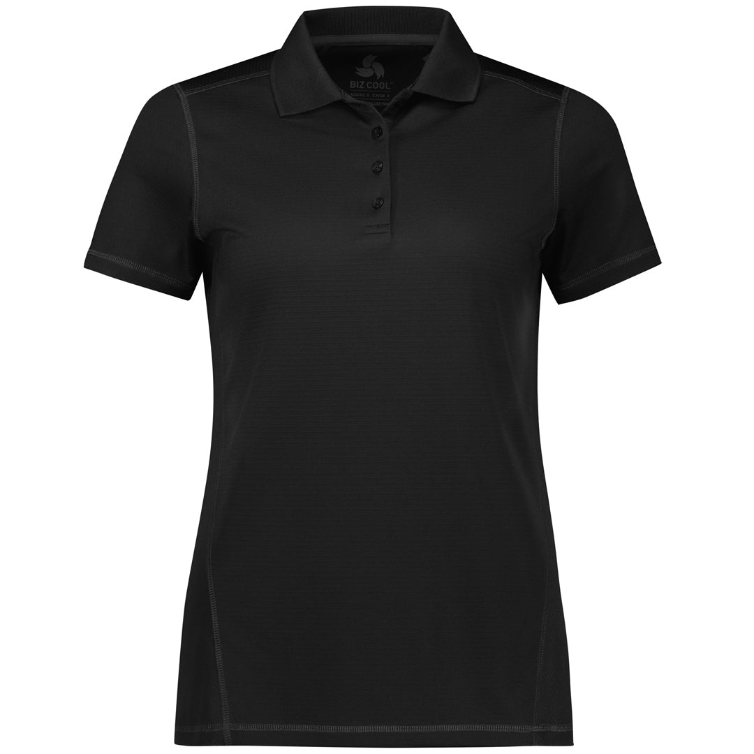 House of Uniforms The Dart Polo | Ladies | Short Sleeve Biz Collection Black/Black