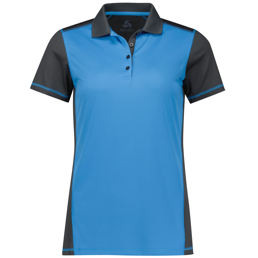 House of Uniforms The Dart Polo | Ladies | Short Sleeve Biz Collection Grey/Cyan