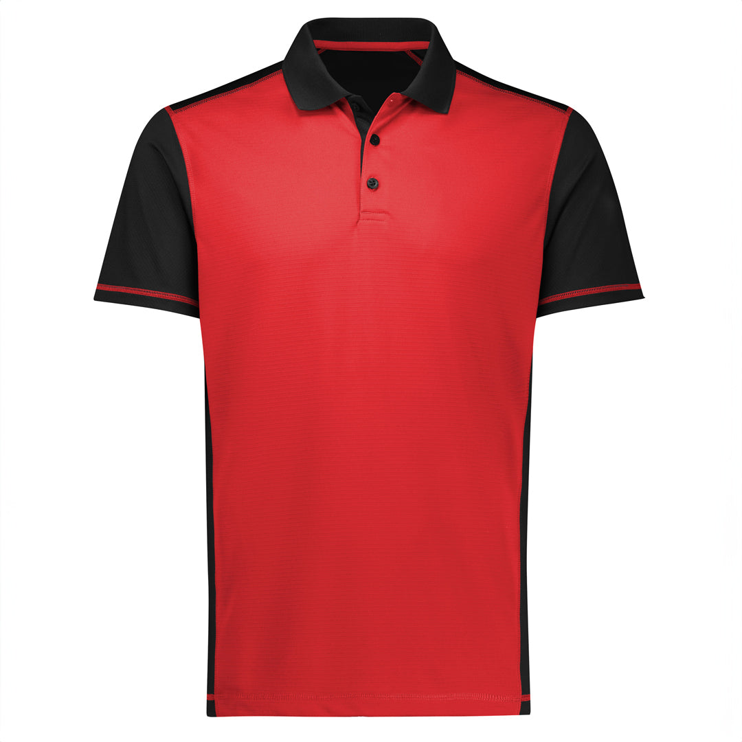 House of Uniforms The Dart Polo | Mens | Short Sleeve Biz Collection Black/Red