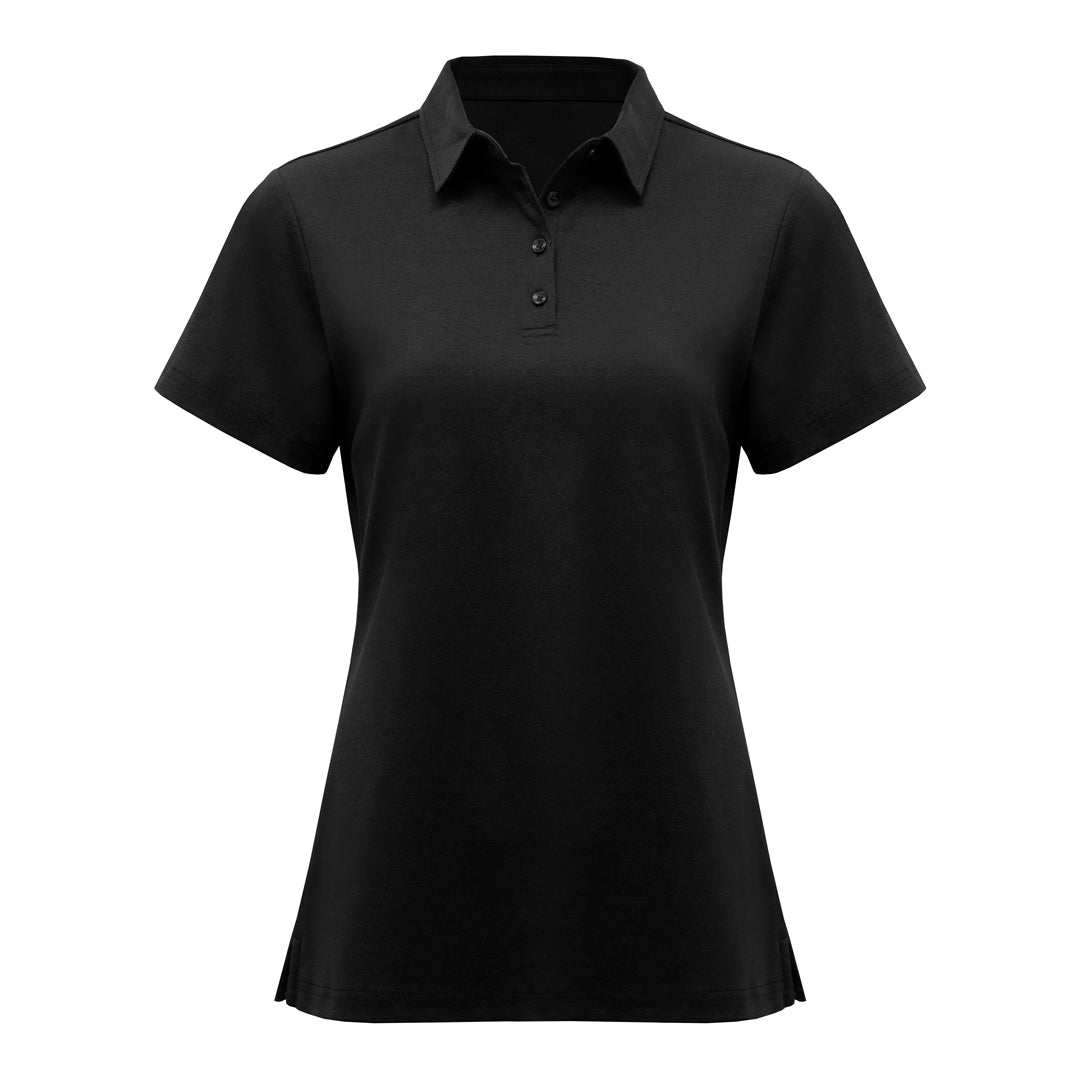 Biz Collection The Lotus Polo | Ladies | Short Sleeve Black Shirts & Tops