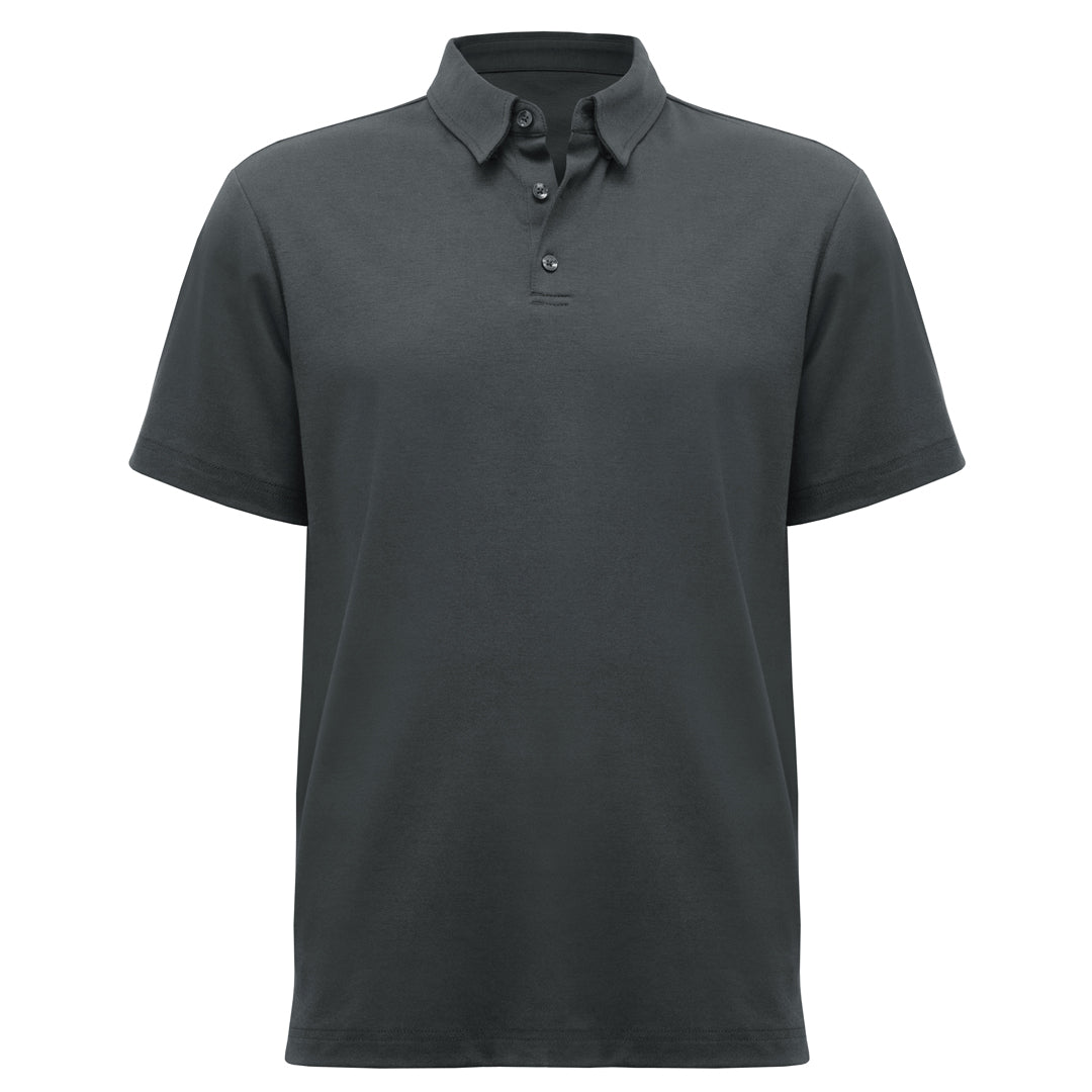 Biz Collection The Lotus Polo | Mens | Short Sleeve Charcoal Shirts & Tops