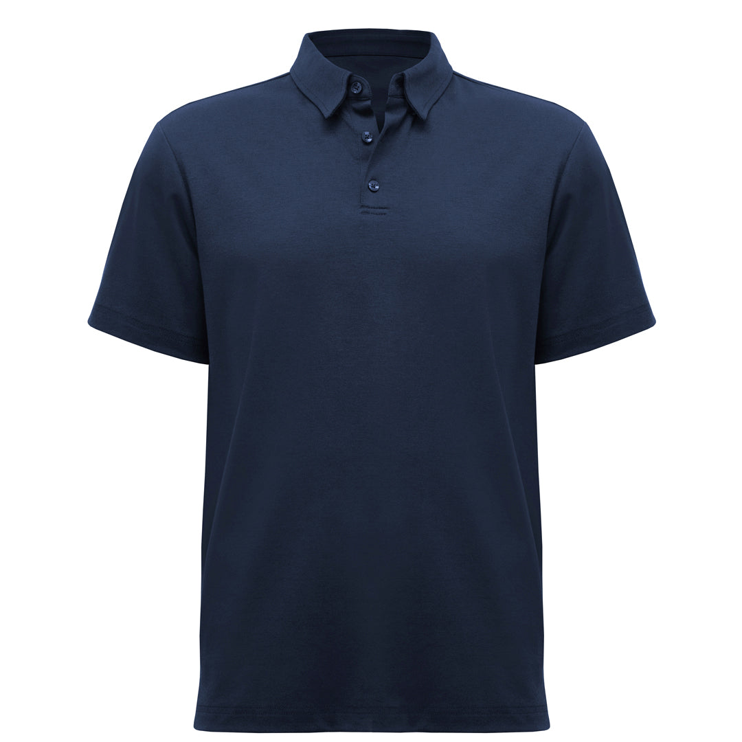 Biz Collection The Lotus Polo | Mens | Short Sleeve Navy Shirts & Tops