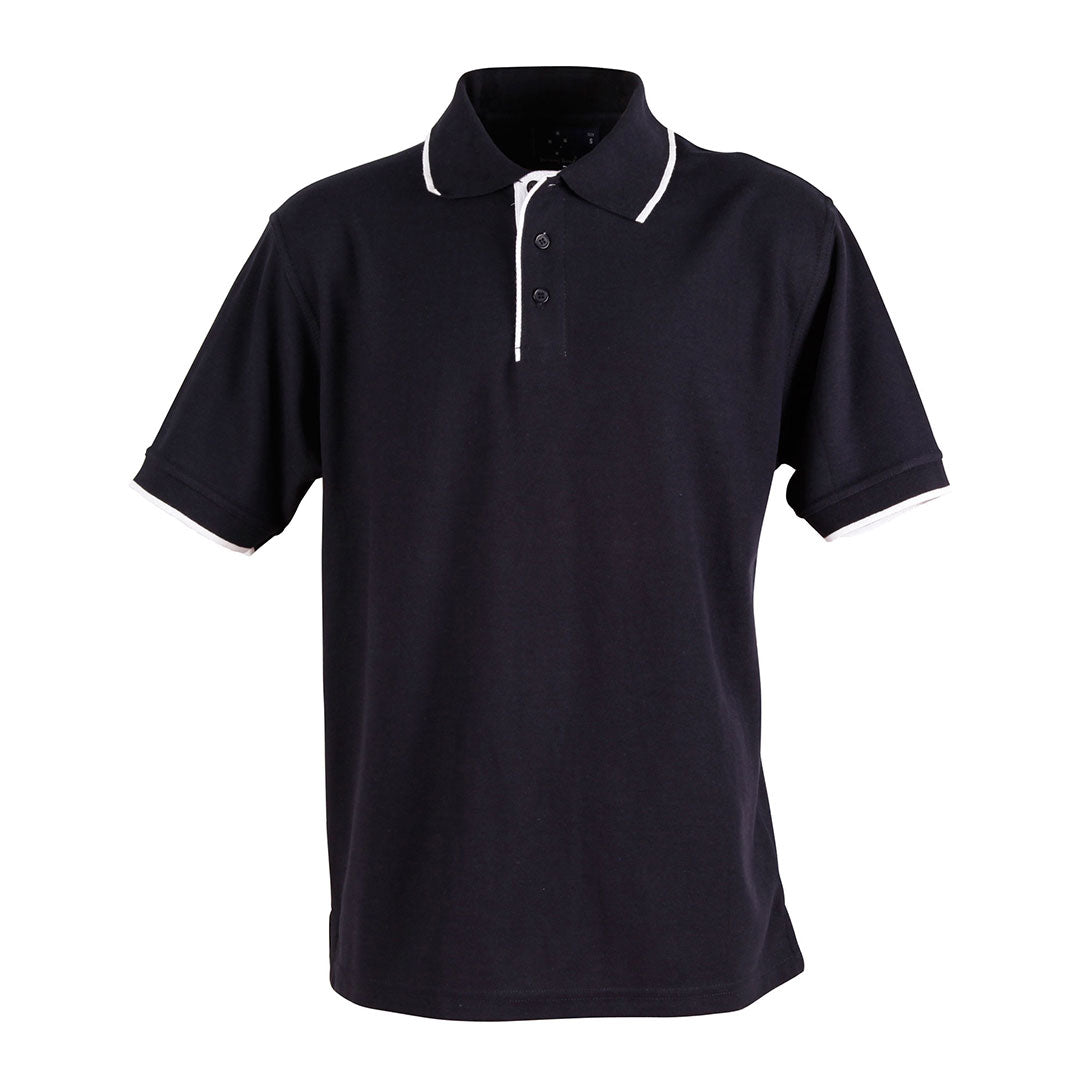 House of Uniforms The Liberty Contrast Polo | Mens Winning Spirit Navy/White