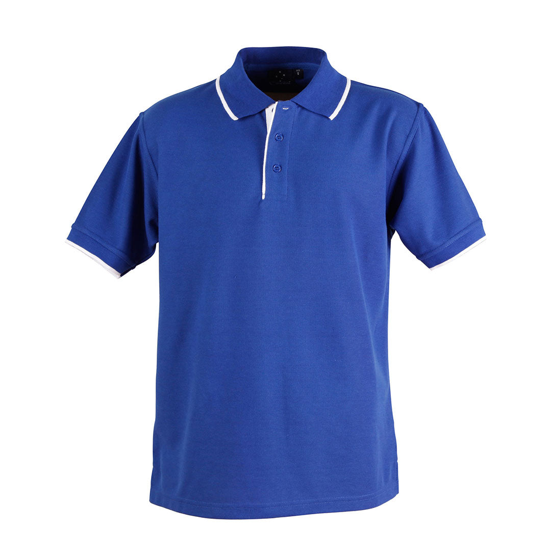 House of Uniforms The Liberty Contrast Polo | Mens Winning Spirit Royal/White