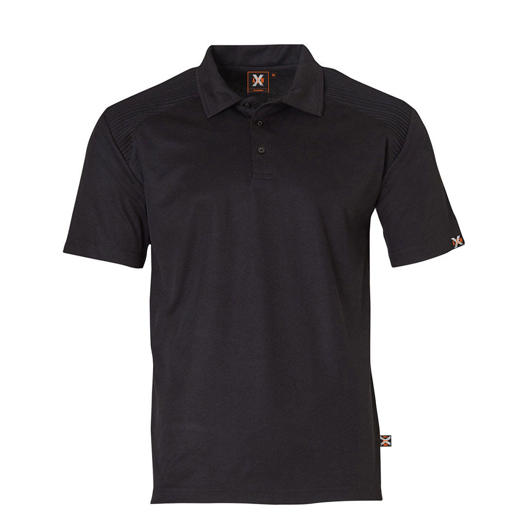 House of Uniforms The Stitched Shoulder Polo | Adults Winning Spirit Black