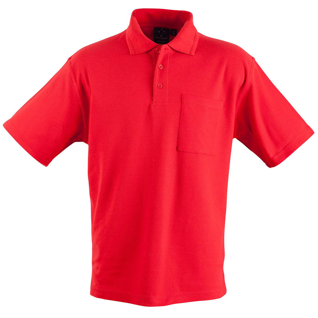 House of Uniforms The Broadbeach Pocket Polo | Adults Winning Spirit Red