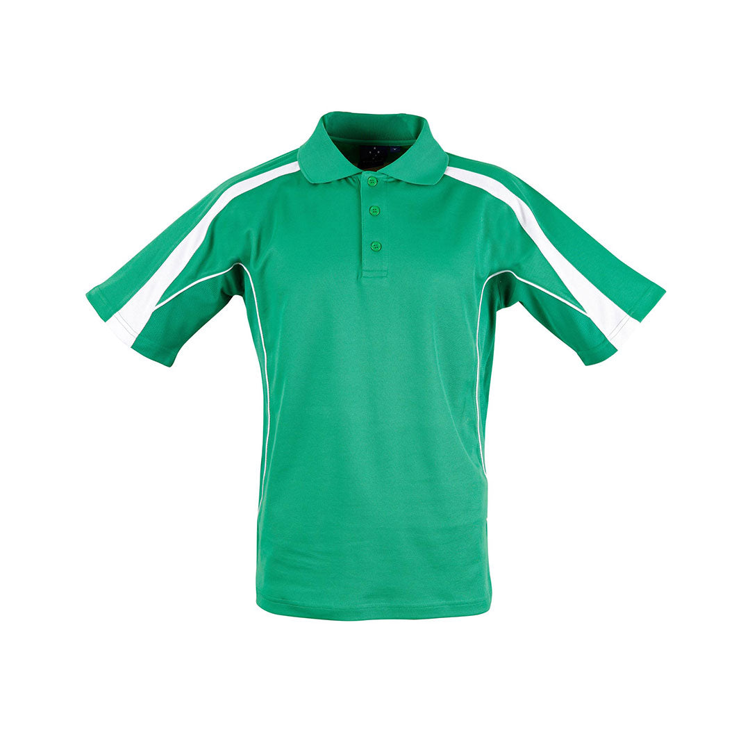 House of Uniforms The Legend Polo | Bright Colours | Kids | Short Sleeve Winning Spirit Emerald Green/White