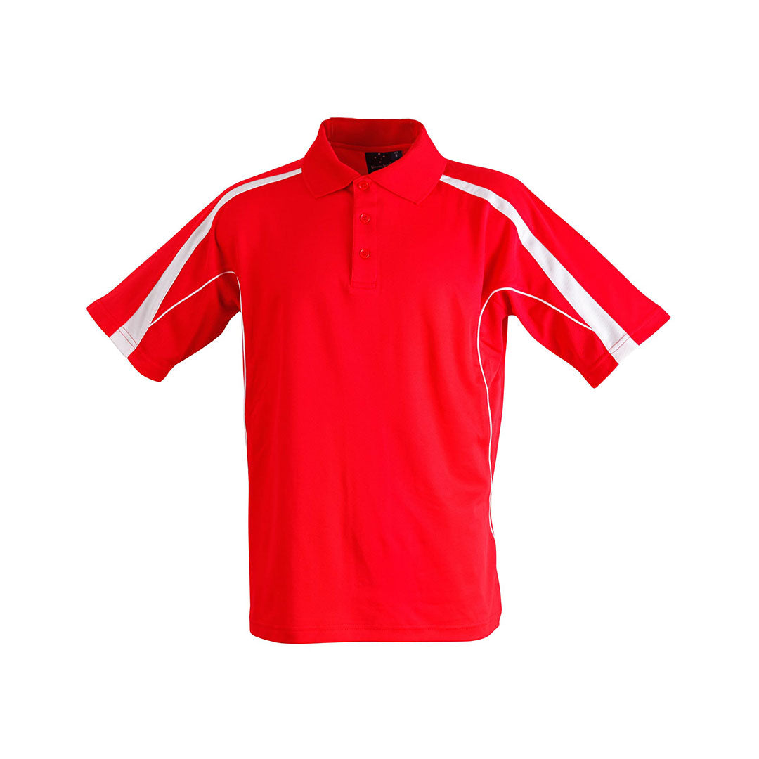 House of Uniforms The Legend Polo | Bright Colours | Kids | Short Sleeve Winning Spirit Red/White