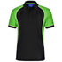 House of Uniforms The Arena Tri-Colour Polo | Kids Winning Spirit Black/White/Green