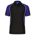 House of Uniforms The Arena Tri-Colour Polo | Mens Winning Spirit Black/White/Purple
