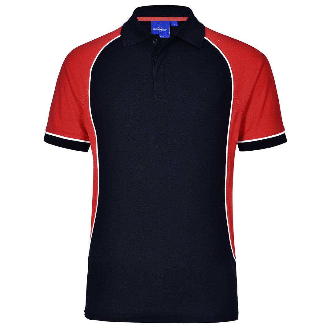 House of Uniforms The Arena Tri-Colour Polo | Kids Winning Spirit Navy/White/Red